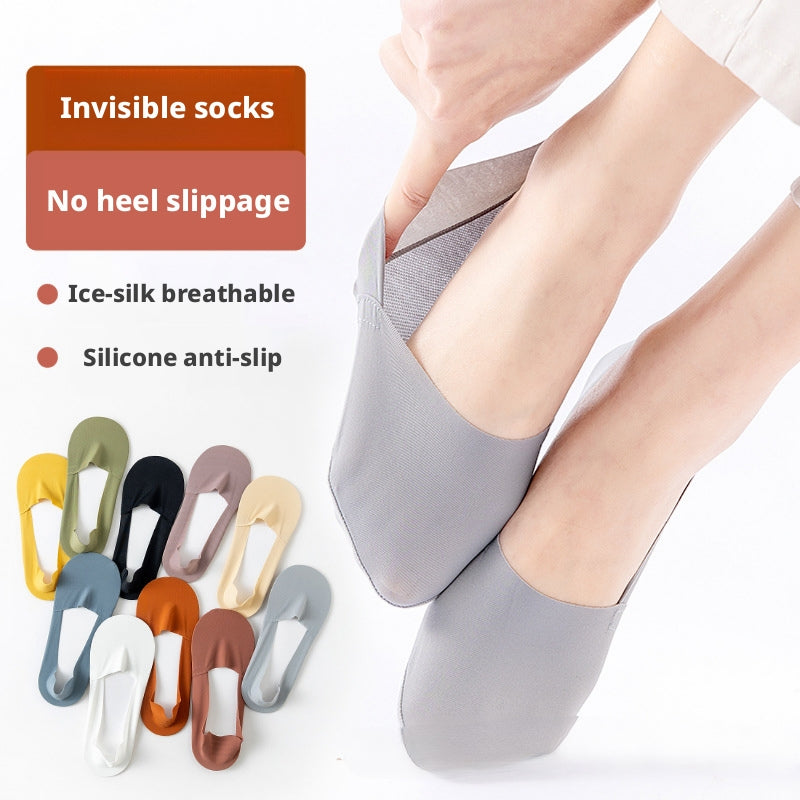 Women‘s Ultra Thin Ice Silk non-slip low Cut Socks,Breathable Casual Invisible Liner Socks for Daily Wear,Multipack Socks for Women